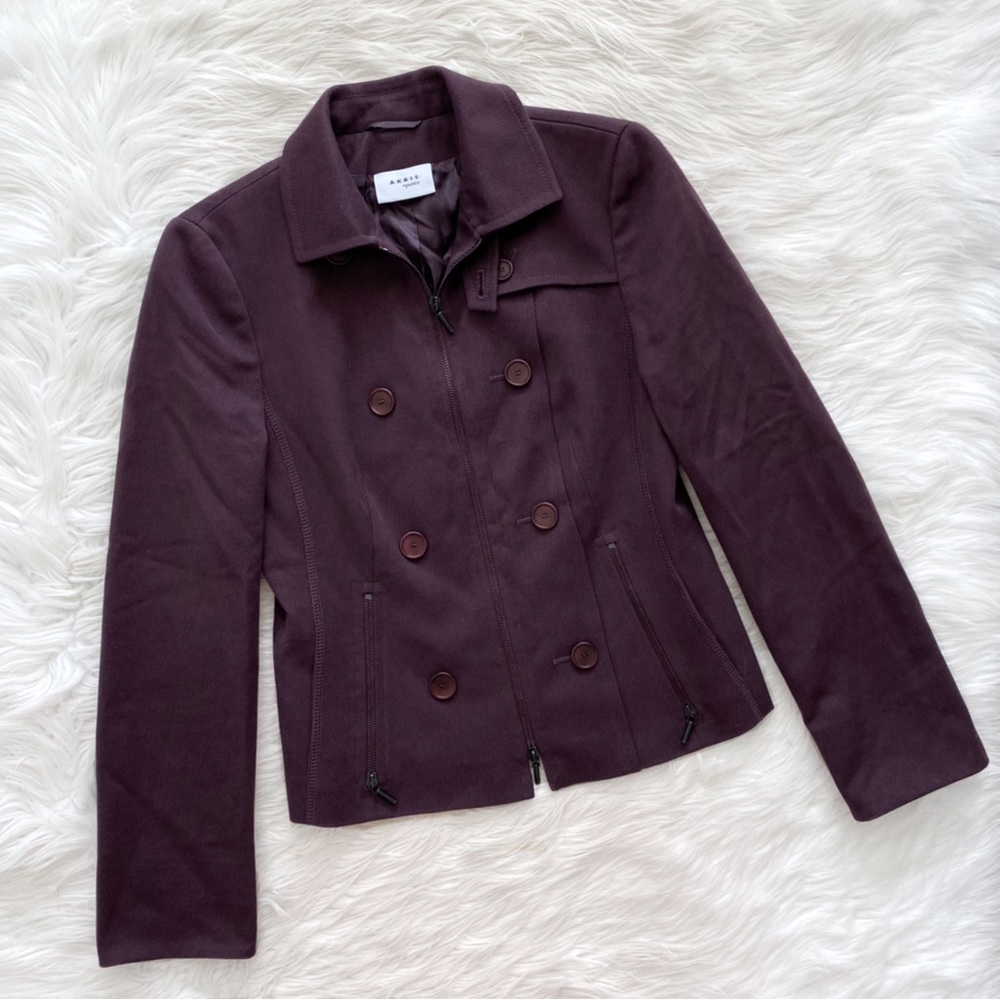 Akris Punto Purple Zip Button Front Jacket